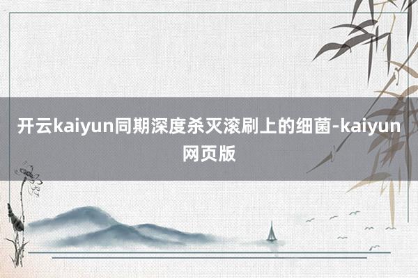 开云kaiyun同期深度杀灭滚刷上的细菌-kaiyun网页版